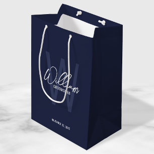 Sacola Para Presentes Média Padrinhos de casamento Personalizados de Script Az