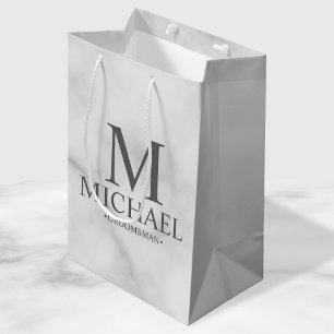 Sacola Para Presentes Média Padrinhos de casamento Personalizados do Marble Br