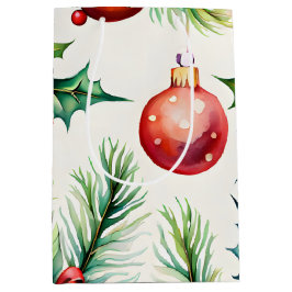Sacola Para Presentes Média Padrões para Enfeites de natal festivos