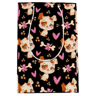 Sacola Para Presentes Média Padrões Pets Engraçados Puppy Lover