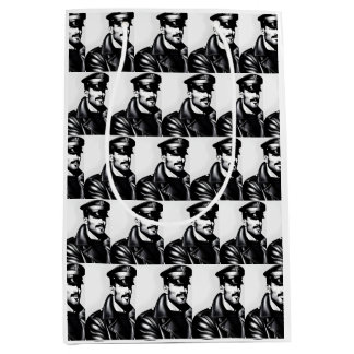 Sacola Para Presentes Média Pai de couro Gay LGBTQ Icônico