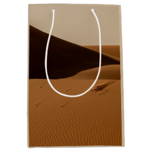 Sacola Para Presentes Média Paisagem do Deserto das Dunas de Areia