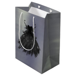 Sacola Para Presentes Média Palhaço preto de fada gótica | Gótico Vampiro Glam