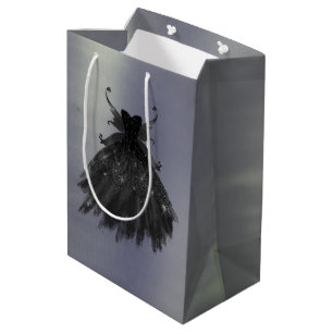 Sacola Para Presentes Média Palhaço preto de fada gótica   Gótico Vampiro Glam