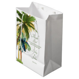 Sacola Para Presentes Média Palm Tree Beach Weding Medium Gift Bag