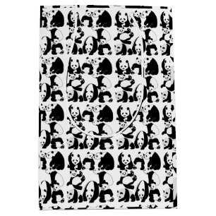 Sacola Para Presentes Média Panda padrão Branco BG