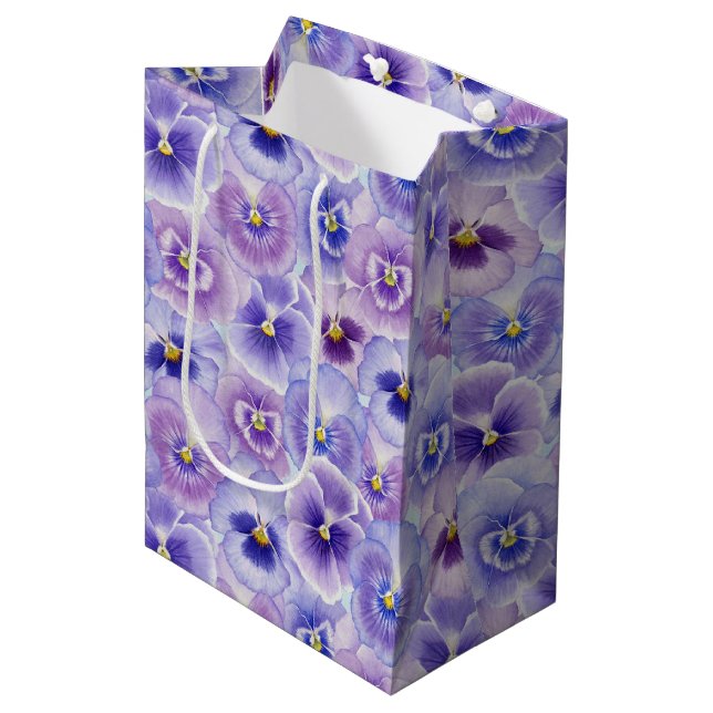 Sacola Para Presentes Média Pansy (Frente inclinada)