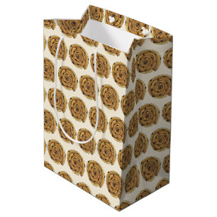 Sacola Para Presentes Média Pão com Passas Padaria Francesa Patisserie Comida