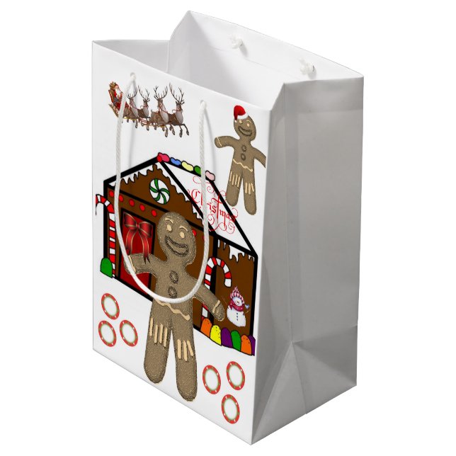 Sacola Para Presentes Média Pão de Gift Bags (Verso inclinado)