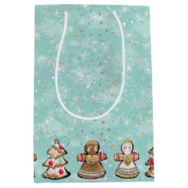 Sacola Para Presentes Média Pão de Natal Feriado