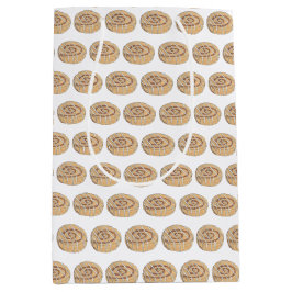 Sacola Para Presentes Média Pão de Rolo de Canela Produtos Assados Venda de Pr