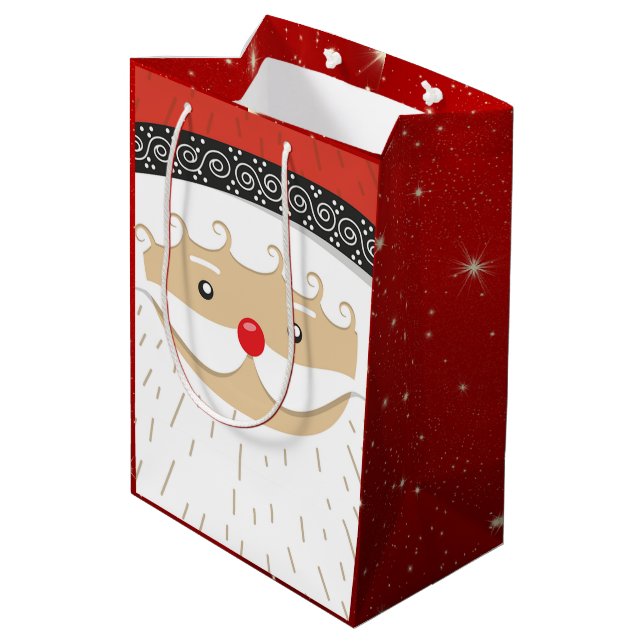Sacola Para Presentes Média Papai Noel (Verso inclinado)