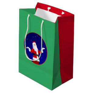 Sacola Para Presentes Média Papai Noel