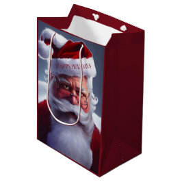Sacola Para Presentes Média Papai Noel