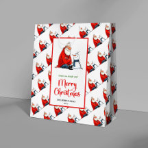 Papai Noel de desenho animado alegre Natal brilhan