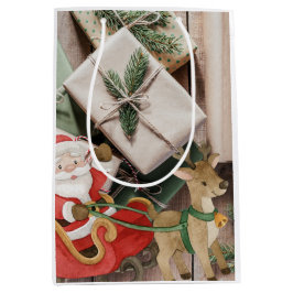 Sacola Para Presentes Média Papai Noel do Natal
