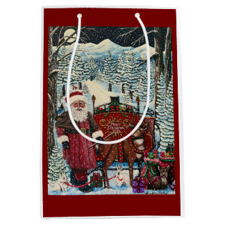 Sacola Para Presentes Média Papai Noel está Pronto