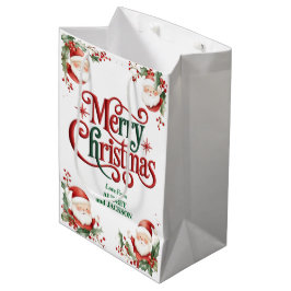 Sacola Para Presentes Média Papai Noel Fofo Feliz Natal