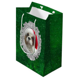 Sacola Para Presentes Média Papais noeis Blenheim Cavalier Spaniel Gift Bag