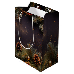 Sacola Para Presentes Média papel de embrulhamento da árvore de natal