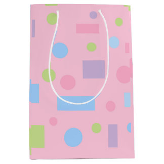 Sacola Para Presentes Média Papel de embrulho de aniversário cor-de-rosa paste