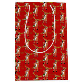 Sacola Para Presentes Média Papel de embrulho Reindeer Jazz