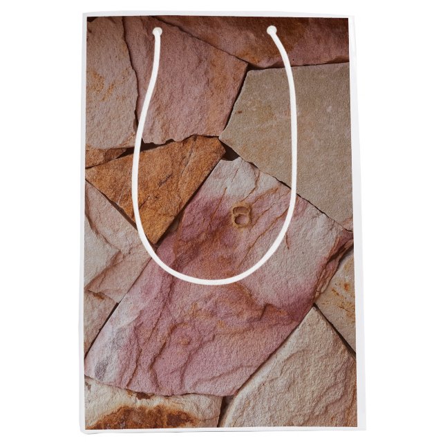 Sacola Para Presentes Média Papel de enrolamento de Design de pedra (Frente)