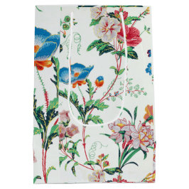 Sacola Para Presentes Média Papel de parede floral antigo França 1830