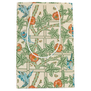 Sacola Para Presentes Média Papel de Parede Vitoriano Treliça William Morris