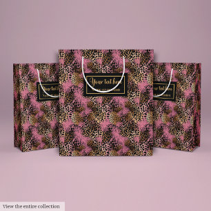 Sacola Para Presentes Média Papel de presente de luxo personalizado com pele d