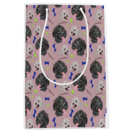 Sacola Para Presentes Média Papel Tecido Patas Felizes