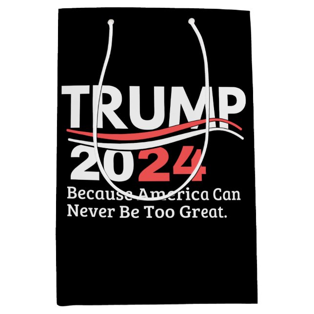 Sacola Para Presentes Média pára-choque trump 2024 (Frente)
