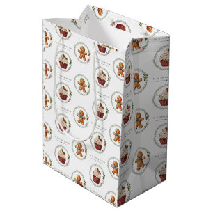 Sacola Para Presentes Média Para um forte Natal de Suporte Sóbrio