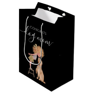 Sacola Para Presentes Média Parabéns Cachorro Mamãe Dift Bag