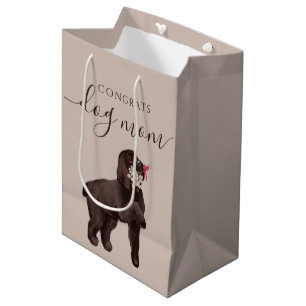 Sacola Para Presentes Média Parabéns Cachorro Mamãe Dift Bag