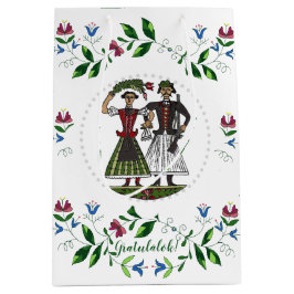 Sacola Para Presentes Média Parabéns Casais Húngaros de Casamento!