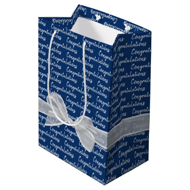 Sacola Para Presentes Média Parabéns De Graduação Com Arco (Verso inclinado)