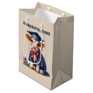 Sacola Para Presentes Média Parabéns de Graduação em Cute