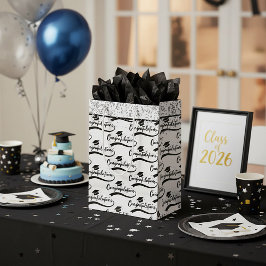 Sacola Para Presentes Média Parabéns formando chapéu