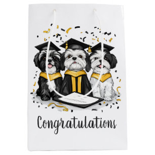 Sacola Para Presentes Média Parabéns Graduação Shih Tzu Dogs