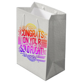 Sacola Para Presentes Média Parabéns pelo seu 1º Voo Solo