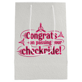 Sacola Para Presentes Média Parabéns por ter passado o cheque!