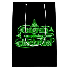 Sacola Para Presentes Média Parabéns por ter passado o cheque!