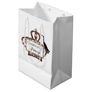 Sacola Para Presentes Média Parabéns Princesa "Graduação" TIARA