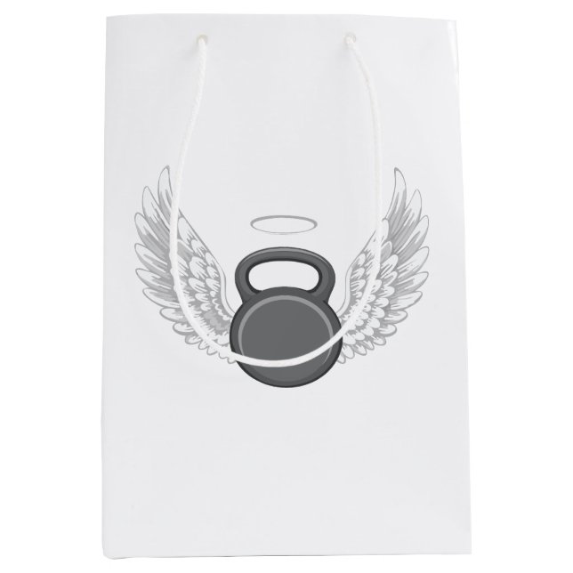 Sacola Para Presentes Média Paraiso do Kettlebell (Frente)