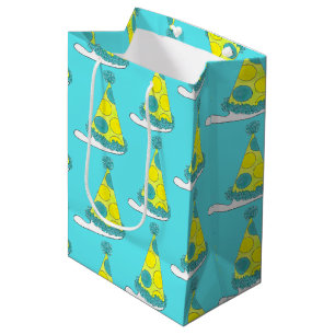Sacola Para Presentes Média Parceiro de bolinhas Feliz Celebração de Aniversár