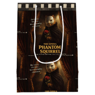 Sacola Para Presentes Média Paródia de Esquilo Fantasma da Ópera