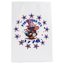 Sacola Para Presentes Média Partido como sua Águia Americana de 1776 e 1776 Fl