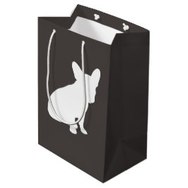 Sacola Para Presentes Média Partido Tema Francês Bulldog - Neutro do Chá de fr