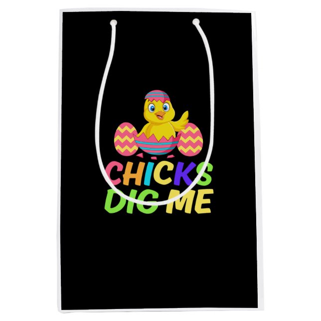 Sacola Para Presentes Média páscoa coelho (Frente)